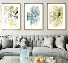 Pintura abstrata moderna flores imagem nórdico impressões da lona na parede decoração para o quarto de casa arte da parede sem moldura 2024 - compre barato
