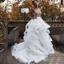 Роскошное свадебное платье со стразами Smileven, модель 2020 года, трапециевидные Свадебные платья на бретелях-спагетти, свадебное платье 2024 - купить недорого