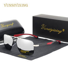 Yunsiyixing óculos de sol masculino, óculos de alumínio e magnésio polarizado, clássico para dirigir 2024 - compre barato