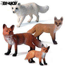 Похожая на настоящую диких животных модель Фигурка лисы развивающая игрушка Красный лис Cub игрушки для детей фигурка подарок для детей 2024 - купить недорого