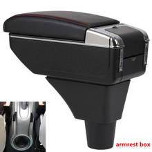 For Seat ibiza armrest box central Store content Storage box Seat armrest box with cup holder ashtray USB interface 2024 - buy cheap