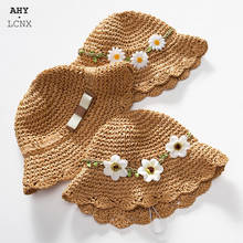 Sombrero de paja con girasol para niños y niñas, gorra plegable para la playa, transpirable, con protección UV 2024 - compra barato