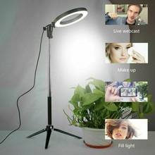 6" Dimmable Photography Ring Lamp 3 Mode Ring Light 5500K For Makeup 3 LED Light Tripod Ring Lights With USB Plug Ball Head 2024 - buy cheap