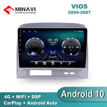 9 android android android 10 toyota vios 2003/2004/2005/2006/2007 rádio do carro multimídia navegação gps navi player estéreo automático 2din wifi 2024 - compre barato