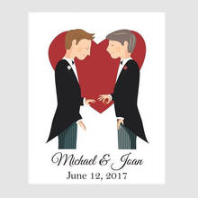 Gay Wedding Guest Book Alternative Gay Engagement Guestbook Customized Gay Wedding Guestbook with Red Heart Gay Wedding Gift 2024 - buy cheap