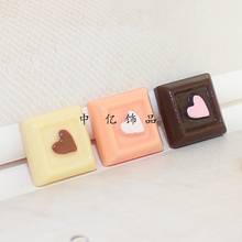 20pcs Resin Flatback Cute Simulation Square Kawaii Chocolate Food Play DIY Cabochon Craft Decoration Scrapbooking Accessories 2024 - buy cheap