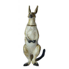 Kangaroo animal trinket jewelry box figurine collectible metal craft animal statues novelty gifts 2024 - buy cheap