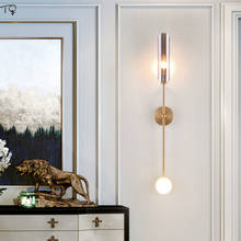 Lámpara de pared de doble cabeza con Lustre dorado de lujo, diseño nórdico, decoración para sala de estar, fondo, dormitorio, cabecera, escaleras, pasillo, Bar 2024 - compra barato