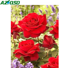 AZQSD 5D Diy Diamond Painting Flower Mosaic Handicraft Full Square Diamond Embroidery Rose Home Decor Cross Stitch Gifts  2024 - buy cheap