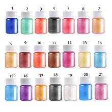 Pigmentos perolados de resina aurora, 21 cores, pigmentos perolados, fabricação de jóias, resina 2024 - compre barato