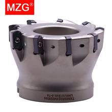 MZG-fresadora de inserción de carburo de doble cara, CNC EXN03R, 50, 63mm, mecanizado de torno de alimentación rápida, molino de extremo de aleación LNMU 2024 - compra barato