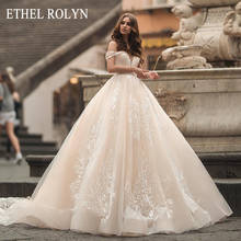 Lolel-vestido de noiva 2021, elegante, sem costas, com apliques, princesa, personalizado 2024 - compre barato