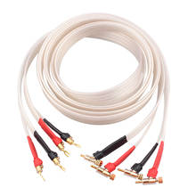 Cable de Audio HIFI Micro Space OCC plateado, Cable de altavoz tipo pistola, conector Banana a Spade 2024 - compra barato