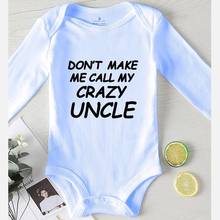 My Crazy Uncle Letter Printed Ropa De Recien Nacido NewBorn Baby Items Girls Outfits Newborns Romper One Piece Jumpsuit 2024 - buy cheap