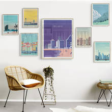 Póster de Allgau, Berlín, Oporto y Barcelona, imagen de silueta, lienzo artístico, decoración de pared, minimalista y moderno 2024 - compra barato