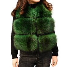 Women Real Raccoon Fur Vest Winter Thick Warm Hot Fashion Natural Fur Gilet Ladies Fur Waistcoat 2024 - buy cheap