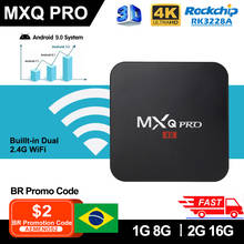 MXQ Smart TV Box RK3228A Quad Core 4K HD 2G RAM 16G ROM Support 2.4G Wifi 3D Set Top Box Youtub Android 9.0TV Box Media Player 2024 - buy cheap