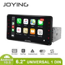 Joying-sistema multimídia automotivo, reprodutor com tela de 6.2 ", 1 din, com android, rádio, som estéreo, universal 2024 - compre barato