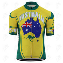 Austrália pro equipe de bicicleta camisa de ciclismo verão dos homens manga curta camisa da bicicleta estrada corrida ciclismo roupas secagem rápida mtb jérsei 2024 - compre barato