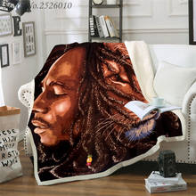 Throw blanket Bob Marley 3D Velvet Plush Blanket Bedspread For Kids Girls Sherpa Blanket Couch Quilt Cover Travel 04 2024 - buy cheap