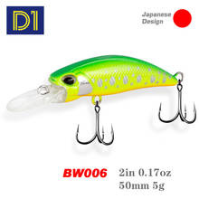 D1 Mini Minnow Fishing Lures 50mm/5g Artificial Jerkbait Wobblers Sinking Hard Baits Bass Lure Freshwater Fishing Tackle 2024 - buy cheap