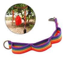 Nylon Webbing Hammock Strap High Load-Bearing Durable Camping Travel Portable Sling Climbing Rope Rainbow Outdoor Key Chain 4 2024 - buy cheap