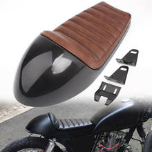 Sillín Retro para motocicleta, asiento con cojín Scrambler, Base Vintage para cafetería, para Yamaha, Honda, BMW, Triumph, Bonneville 2024 - compra barato