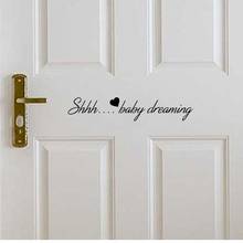 Shh Baby Sleeping Quotes Wall Stickers For Kids Room Door Decor Nursery Children Wall Decal Boy Girl Bedroom Home Decor OV342 2024 - buy cheap