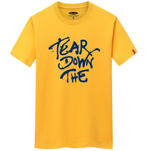 JFUNCY-camisetas de manga corta para hombre, camisa holgada de algodón 100% con letras estampadas, de talla grande S-6XL, informal 2024 - compra barato