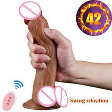 Silicone Realistic Dildo Vibrator For Women Huge Penis Wireless Remote Control Telescopic Dildos Masturbator Sex Toys For Woman 2024 - buy cheap