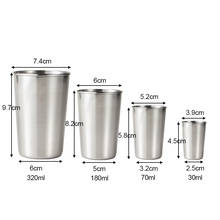 1 Pcs New Stainless Steel Metal Beer Cup Wine Cups Coffee Tumbler Tea Milk Mugs Home 30 Ml / 70 Ml / 180 Ml / 320 Ml 2024 - buy cheap