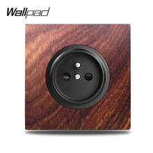 Wallpad L6 Genuine Madeira Panel16A Francês Tomada Elétrica Tomada de Parede Placa 2024 - compre barato