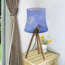 Minilámpara de araña moderna para decoración del hogar, cubierta de luz de tela con diseño de animales, Lobo, lámpara de mesa para pared 2024 - compra barato