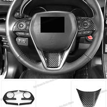 Carbon Fiber Abs Car Steering Wheel Trims for toyota corolla E210 2019 2020 2021 2022 Accessory button decoration functional 2024 - buy cheap