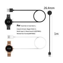 Cable de datos de carga magnética, cargador de reloj para Fossil Gen 4 5 Emporio Armour Skagen falster 2 2024 - compra barato