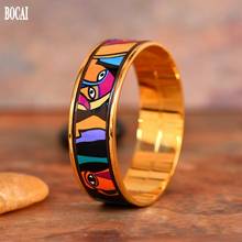 BOCAI 2020 new model cloisonne bracelet for woman 2cm enamel color jewelry girl series fashion woman bracelet 2024 - buy cheap