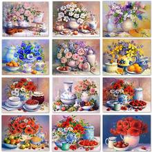 Kexinzu 5D DIY Diamond Painting Fruit Flowers Full Square,Round diamond Art Embroidery Mosaic Cross Stitch Home Decoration 2024 - buy cheap