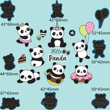 Metal Cutting Dies 7pcs cute pandas new  for decoration card DIY Scrapbooking stencil Paper Album template Dies 2024 - buy cheap