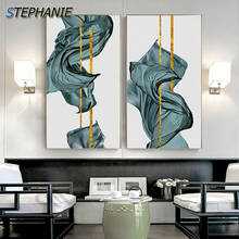 Abstract Flowing Green Canvas Painting Fashion Posters and Prints Big Size Wall Art for Living Room Abstract Wall Pictures Decor 2024 - buy cheap