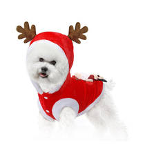 PUOUPUOU утолщенная Одежда для собак, зимнее теплое милое пальто для собак, Рождественская Одежда для питомцев, толстовки для маленьких и средних собак, одежда для щенков, XS-2XL 2024 - купить недорого