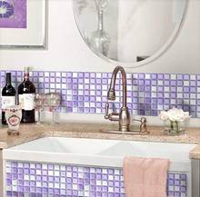 Papel de parede autoadesivo em mosaico 3d, faça você mesmo, decoração da casa, banheiro, cozinha 2024 - compre barato