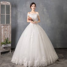 Vestido de casamento luxuoso, vestido de baile, nova, noiva, pescoço, vestidos de casamento, princesa, bordado, vestidos 2024 - compre barato