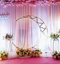 Moon Wedding Arch Party Backdrop Stand Metal Iron ArchHome Decor Flowers Crescent Background Decoration 2024 - купить недорого