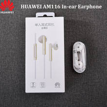 Original Huawei AM116 Earphone 3.5 milímetros In-ear Fones de Ouvido Controle de Volume do Microfone Para Honra 8 9 10 V20 Companheiro 10 9 8 7 P6 P7 P8 P9 P10 Lite 2024 - compre barato