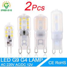 Lámpara LED G4 G9 de 3W y 5W, minibombilla de CA 220V, 12V CC, foco SMD2835, iluminación de alta calidad, reemplaza las lámparas halógenas, 2 uds. 2024 - compra barato