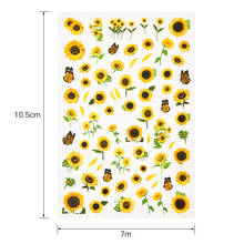 Sunflower 3D Stickers for Nails Self-adhesive Design Sunflower Nail Art Decorations Decals Foil Wrap Manicure Accessories 2024 - buy cheap