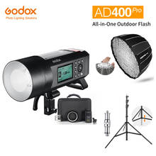 Godox AD400Pro AD400 Pro TTL HSS WITSTRO All-in-One Outdoor Flash + 2.8m Air Cushioned Light Stand + 90CM Deep Parabolic Softbox 2024 - buy cheap