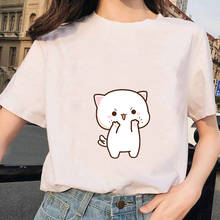 Kawaii Cat T Shirt Women Funny Cartoon Print Tshirt Harajuku 90s Graphic T-shirt Summer Short Sleeve Fashion Top Tee Female 2024 - buy cheap