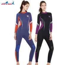 Traje de neopreno de 3mm para mujer, traje de una pieza, para hombre, para caza subacuática, Surf, con cremallera frontal 2024 - compra barato