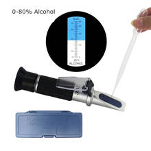 Refratômetro de álcool portátil 0-80% v/v, refratômetro hidrômetro para teste de espíritos atc, concentração de florescimento de álcool 2024 - compre barato